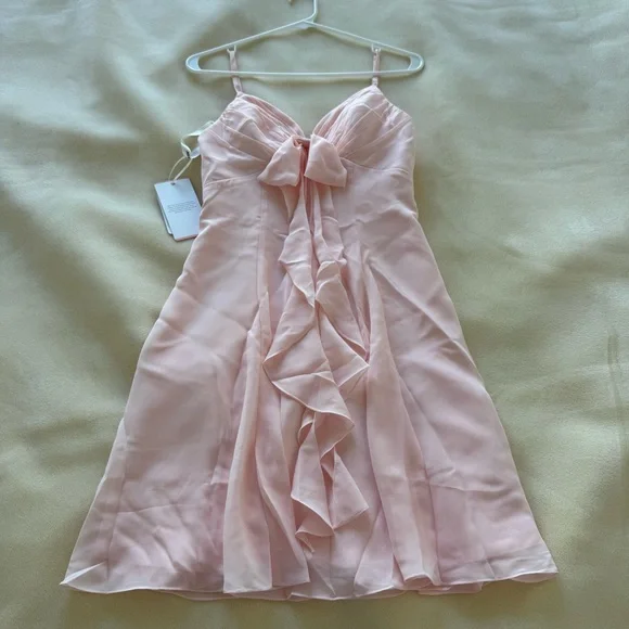 Pink Ruffle Mini Dress - Picture 5 of 7